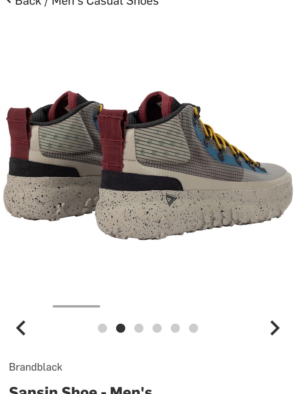 Brandblack Sansin Gray and Burgundy Hybrid Hiking Shoe - Picture 3 of 10